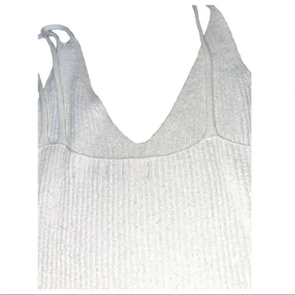 NWOT WOMENS PHILANTHROPY “MAY” WHITE CUTOUT KNIT TANK SIZE MEDIUM - Picture 5 of 8